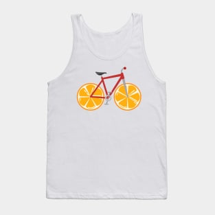 Zesty Orange Wheels Bike Tank Top